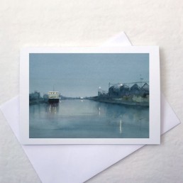 'Harbour Evening' Greeting Card